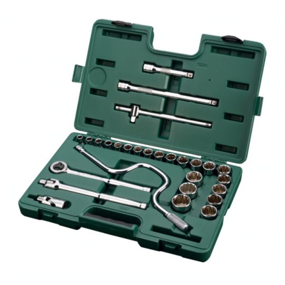 JGO 28 PIEZAS ENCASTRE DE 1/2  DADO POLIGONALES MILIMETRICOS  ST09090SJX