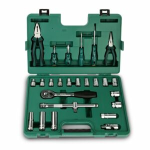 JUEGO DE 26 PIEZAS DADO HEXAONALES ENCASTRE DE 1/2" PULGADA ALICATE Y DESTORNILLADORES