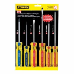 JUEGO DE DESTORNILLADORES INDUSTRIALES PLANA Y CRUZ JGO 6 PZAS