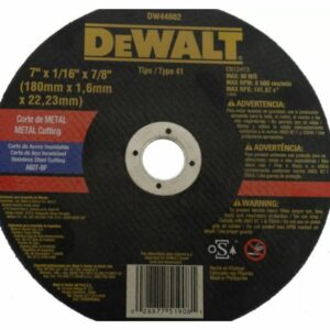 DISCO CORTE METAL INOX 7"(1/16") DW44602