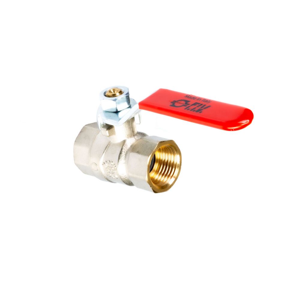 VÁLVULA ESFÉRICA LIVIANA 1/2" PALANCA ACERO ROJO