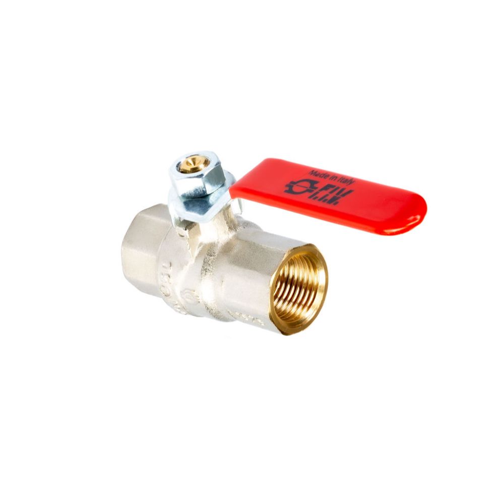 VÁLVULA ESFÉRICA PESADA PASO TOTAL 1/2" PAL. ACERO ROJO