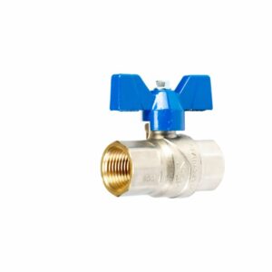 VÁLVULA ESFÉRICA PESADA PASO TOTAL 1/2" , MANGO MARIOSA AZUL