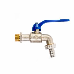 CAÑO JARDÍN PESADO 1/2" PALANCA AZUL.