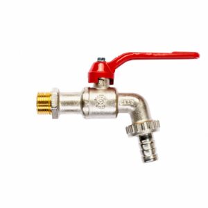 CAÑO JARDÍN PESADO 1/2" palanca roja.