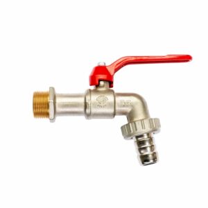 CAÑO JARDÍN PESADO 3/4" palanca roja.