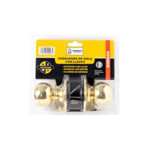 CERRADURA DE POMO, DORADA