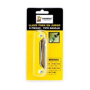 LLAVE TORX JGO 8PZAS T/PES T9-T40