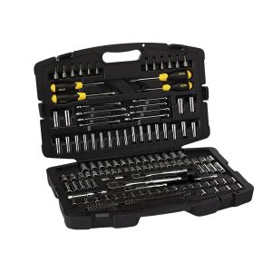 JUEGO DADO 1/4"-3/8"-1/2" CON LLAVE MIXTA 205PIEZAS